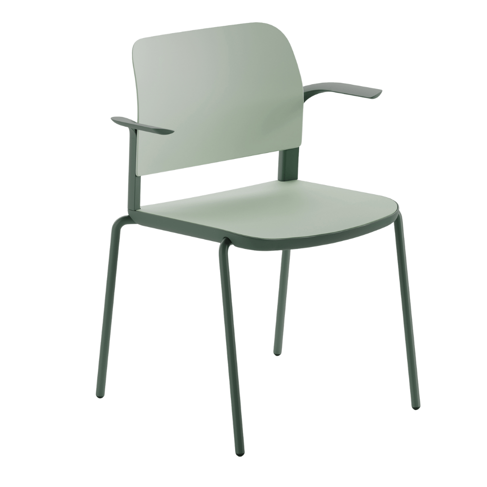 Silla de Oficina Visita Ergonómica - OFFIHO CIAO OHV - 11 - Varios Colores - Asiento y Respaldo en Polipropileno - OHV - 11B - OFFIHO - NOGAL BEAT - Sillas de Oficina