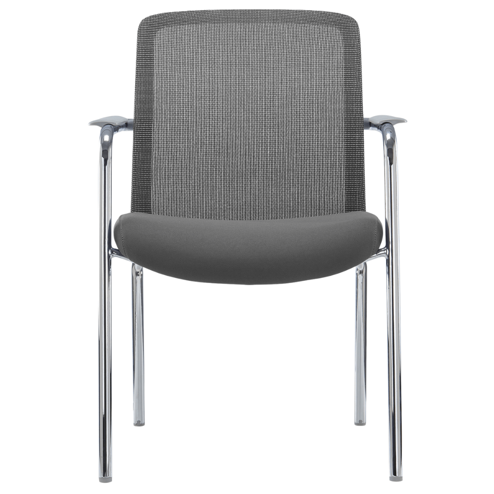 Silla de Oficina Visita Ergonómica - OFFIHO FRIDA OHV - 115 - Varios Colores - Respaldo en Malla y Asiento Tapizado - OHV - 115Gris - OFFIHO - NOGAL BEAT - Sillas de oficina