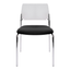 Silla de visita Gersa E-39500 con estructura cromada, respaldo en polipropileno y asiento tapizado