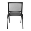 Silla de visita GERSA KITA E-50658 negra con respaldo de malla, asiento de plástico y base metálica