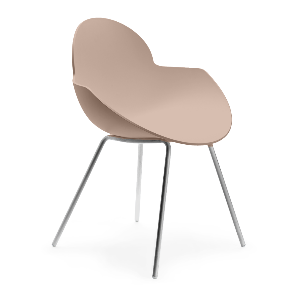 Silla de Oficina Visita - INFINITI COOKIE 4 PATAS - Varios Colores - Asiento y Respaldo en Polipropileno - Base Metálica