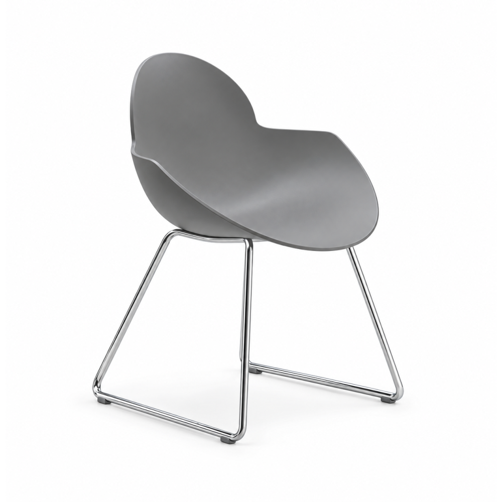 Silla de Oficina Visita - INFINITI COOKIE TRINEO - Varios Colores - Asiento y Respaldo en Polipropileno - Base Metálica Trineo
