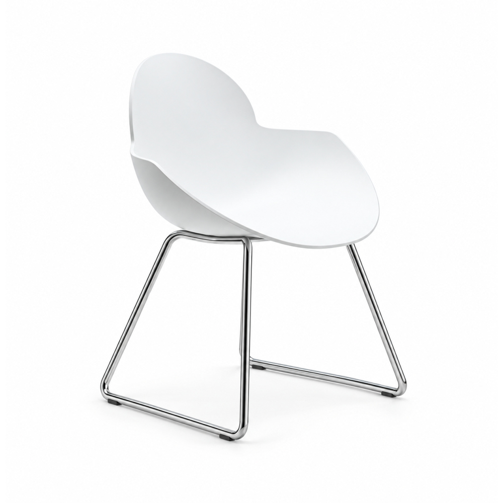 Silla de Oficina Visita - INFINITI COOKIE TRINEO - Varios Colores - Asiento y Respaldo en Polipropileno - Base Metálica Trineo