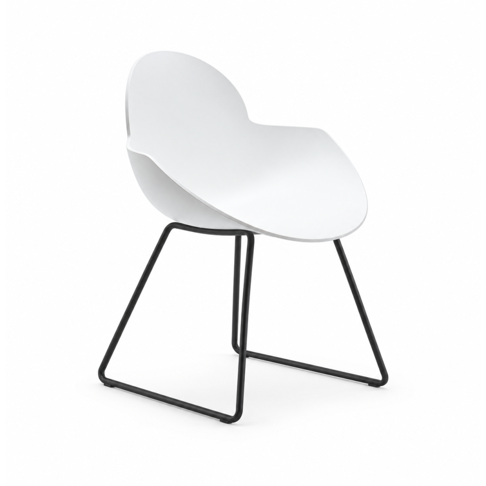 Silla de Oficina Visita - INFINITI COOKIE TRINEO - Varios Colores - Asiento y Respaldo en Polipropileno - Base Metálica Trineo
