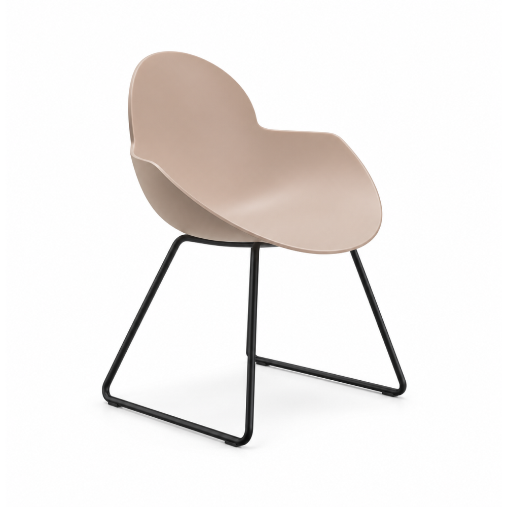 Silla de Oficina Visita - INFINITI COOKIE TRINEO - Varios Colores - Asiento y Respaldo en Polipropileno - Base Metálica Trineo