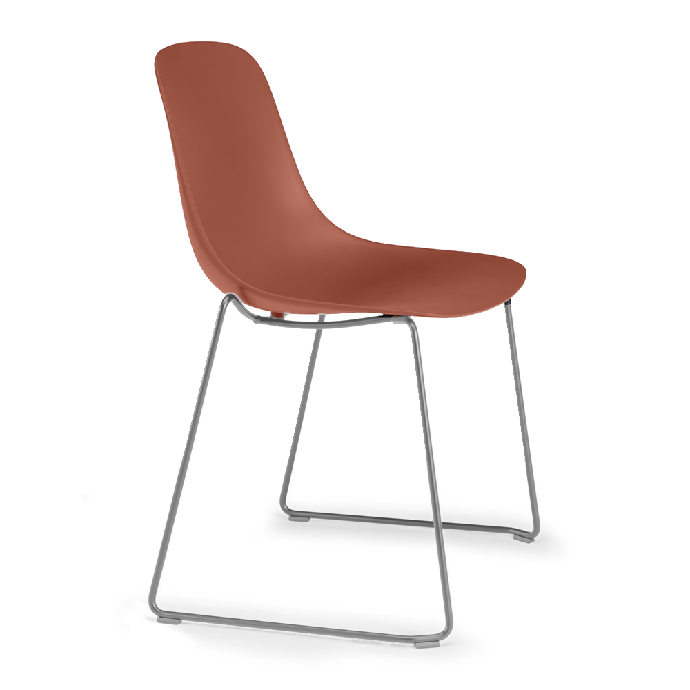 Silla de Oficina Visita - INFINITI PURE LOOP MONO TRINEO - Varios Colores - Asiento y Respaldo en Tecnopolímero - Base Metálica Trineo