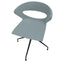 Silla de visita Techno Kicca Spider con cuerpo de polipropileno sobre base de metal negro de 4 puntas