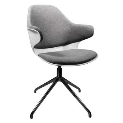 Silla de visita Nogal Beat MAP con asiento y respaldo tapizados sobre base spider de aluminio