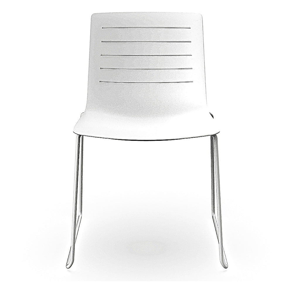 Silla de Oficina Visita - RESOL SKIN PATIN - Varios Colores - Asiento y Respaldo en Polipropileno - 03458 - Resol - NOGAL BEAT - Silla de Visita