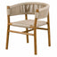 Silla de Terraza para Áreas de Estar - NOGAL BEAT LUCAS - Varios Colores - Madera Teca y Cuerda - SILLA LUCAS Beige - CAMCO - NOGAL BEAT - Silla de Terraza