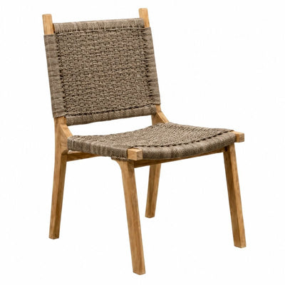 Silla de Terraza para Áreas de Estar - NOGAL BEAT ROXANE - Varios Colores - Madera Teca y Polyrattan Sin Antebrazo - SILLA ROXANE sin antebrazo Banana - CAMCO - NOGAL BEAT - Silla de Terraza