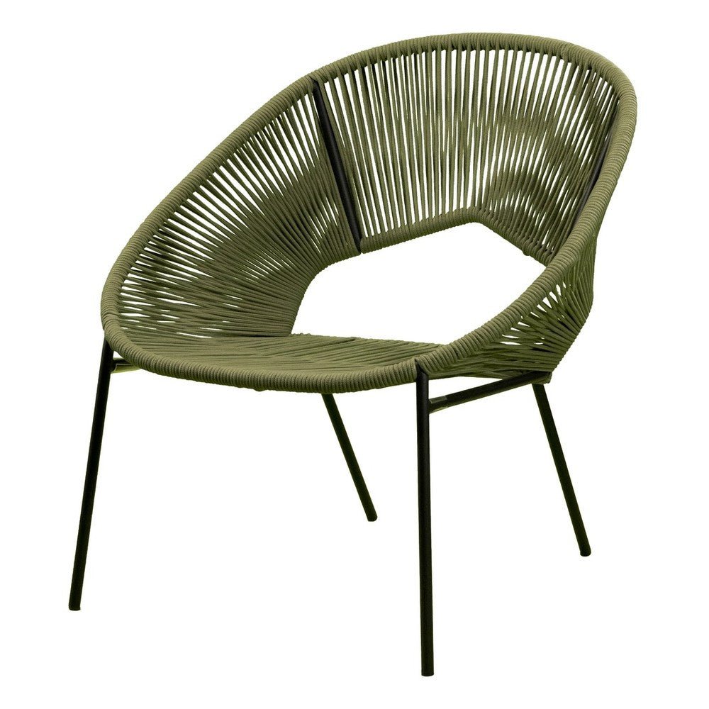 Silla de Terraza para Cafetería - NOGAL BEAT CHIARA - Varios Colores - Hierro y Cuerda - SILLA CHIARA Verde - CAMCO - NOGAL BEAT - Silla de Terraza