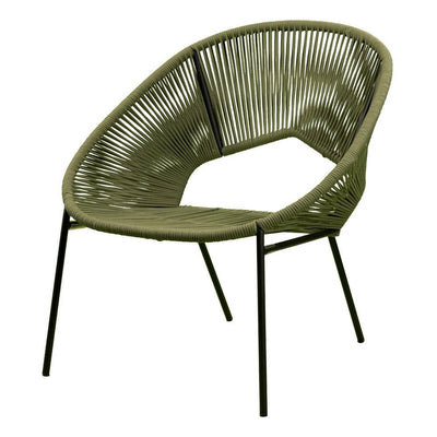 Silla de Terraza para Cafetería - NOGAL BEAT CHIARA - Varios Colores - Hierro y Cuerda - SILLA CHIARA Verde - CAMCO - NOGAL BEAT - Silla de Terraza