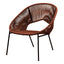 Silla de Terraza para Cafetería - NOGAL BEAT CHIARA - Varios Colores - Hierro y Cuerda - SILLA CHIARA Rojo - CAMCO - NOGAL BEAT - Silla de Terraza