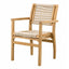 Silla de Terraza para Cafetería - NOGAL BEAT NETIZA - Varios Colores - Madera Teca y Polyrattan con Antebrazo - SILLA NETIZA con antebrazo Beige - CAMCO - NOGAL BEAT - Silla de Terraza