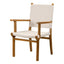 Silla de Terraza para Hotel - NOGAL BEAT MATÍAS - Varios Colores - Madera Teca y Polyrattan - SILLA MATÍAS Blanco - CAMCO - NOGAL BEAT - Silla de Terraza