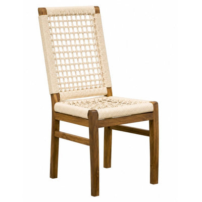 Silla de Terraza para Restaurante - NOGAL BEAT MILANDO - Varios Colores - Madera Teca y Polyrattan Sin Antebrazo - SILLA MILANDO sin antebrazo Beige - CAMCO - NOGAL BEAT - Silla de Terraza