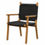 Silla de Terraza para Zona de Jardín - NOGAL BEAT ROXANE - Varios Colores - Madera Teca y Polyrattan con Antebrazo - SILLA ROXANE con antebrazo Negro - CAMCO - NOGAL BEAT - Silla de Terraza