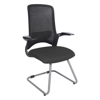 Silla de Visita para Sala de Juntas - GEBESA VERA - Negro - Respaldo en Malla y Asiento Tapizado - GDOH111VDON - GEBESA - NOGAL BEAT - Silla de Visita