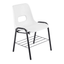 Silla escolar ALBAR PL-13 con asiento y respaldo de polipropileno, estructura tubular negra y canastilla bajo el asiento