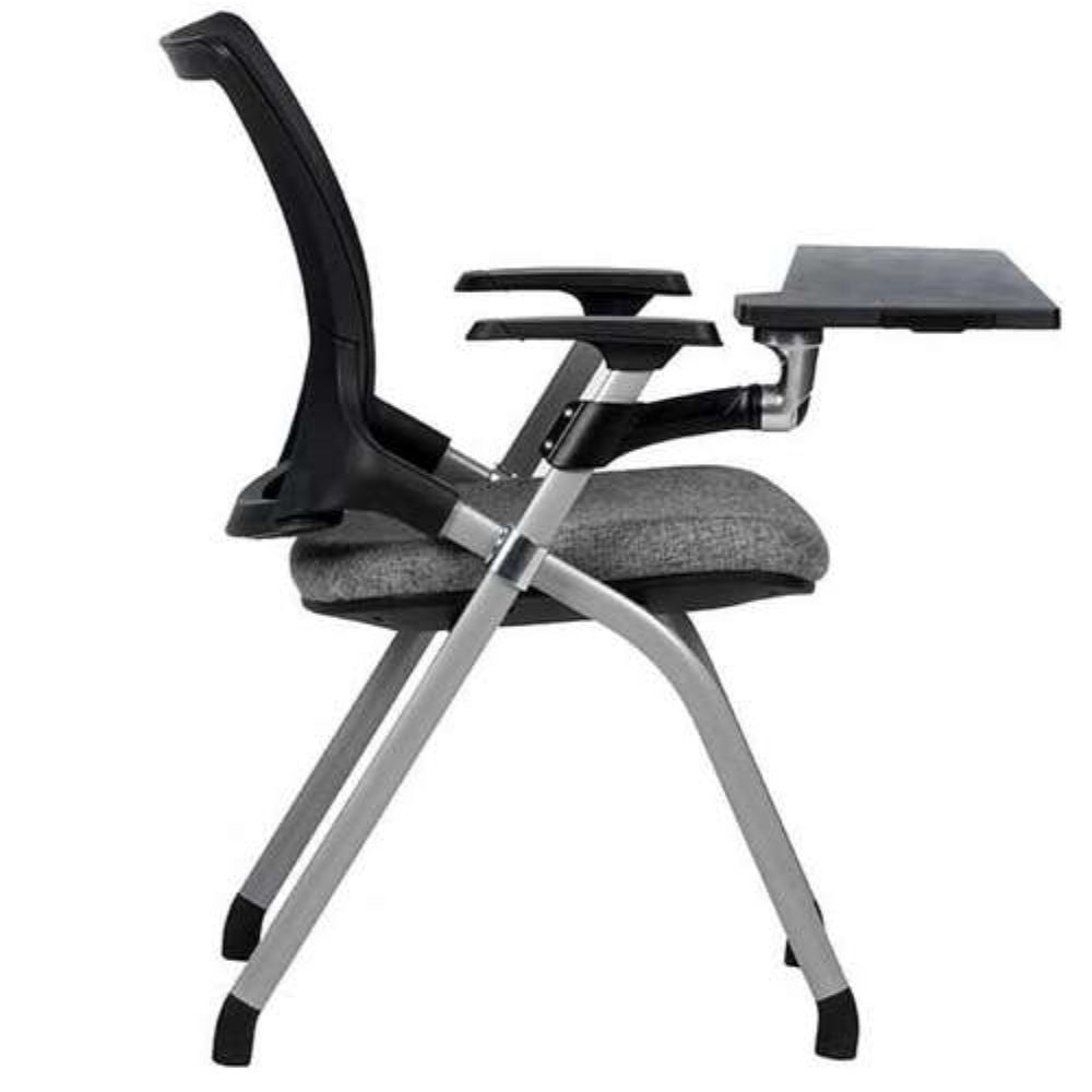 Silla escolar plegable TECHNO FLEX tapizada con paleta giratoria removible y portavasos