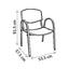 Silla Escolar y de Capacitación con Brazo - VERSA PRO ESCOLAR PUNTO - Estructura 4 Patas Negro - AL-822 PRO ESCOLAR - VERSA - NOGAL BEAT - Pupitre
