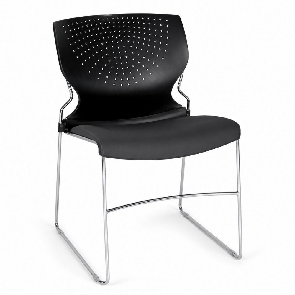 Silla Escolar y de Capacitación - VERSA PRO ESCOLAR - Estructura Trineo Cromo - AL-610 PRO ESCOLAR - VERSA - NOGAL BEAT - Pupitre