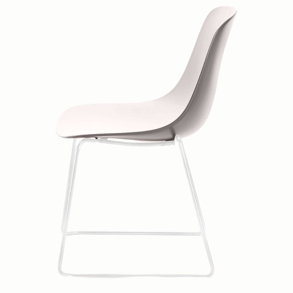 SILLA INFINITI Silla Pure Loop Binuance Carcasa Polipropileno Base Trineo Acero Cromo - 110-3520S-GRN - Infiniti - NOGAL BEAT - Sillas