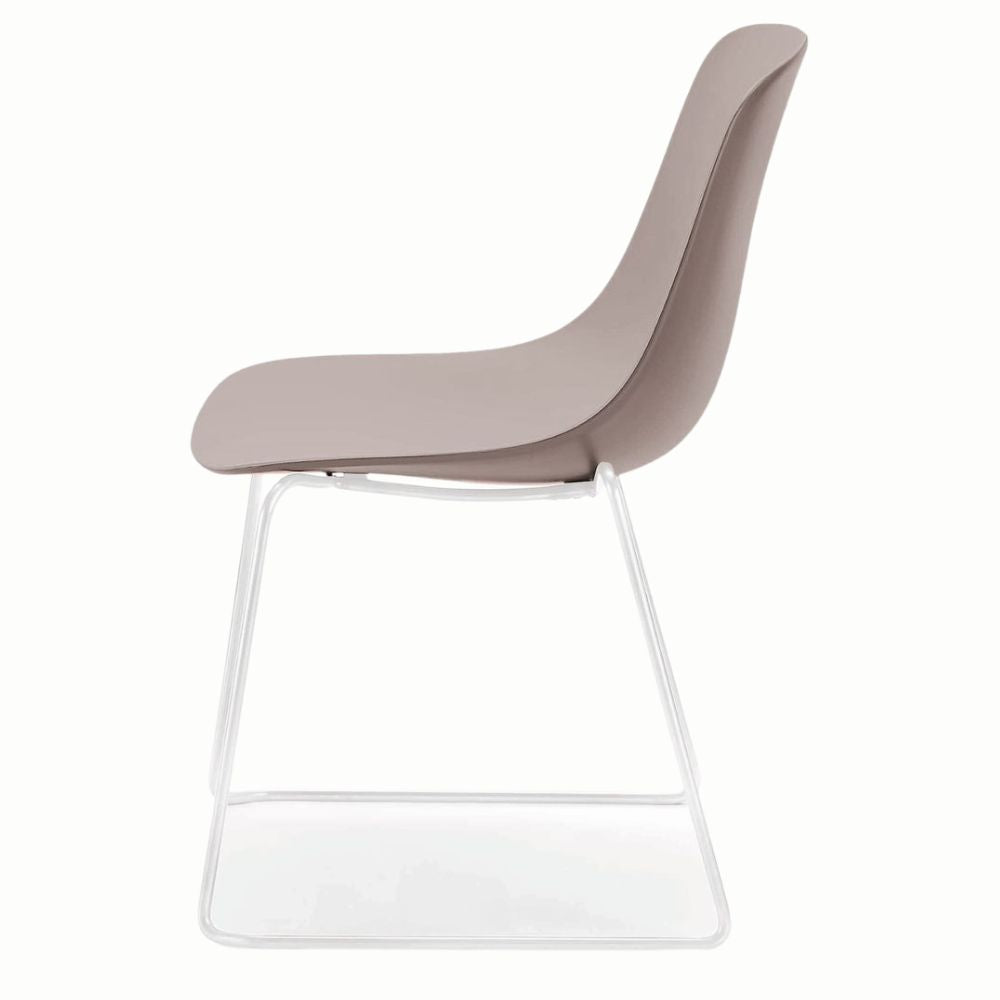 SILLA INFINITI Silla Pure Loop Binuance Carcasa Polipropileno Base Trineo Acero Cromo - 110-3520S-GRN - Infiniti - NOGAL BEAT - Sillas