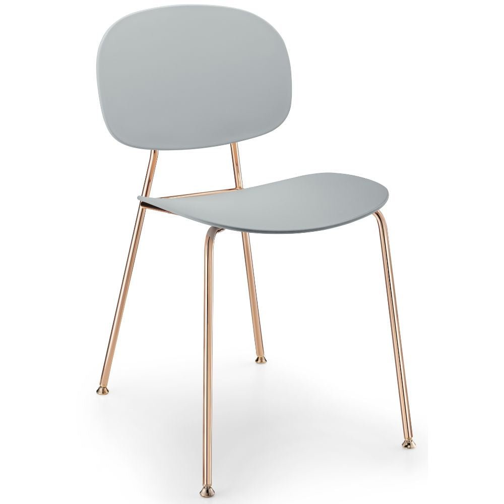 SILLA INFINITI TONDINA POP | Silla Ocasional para Sala de Estar | Base 4 Puntas | Varios Colores | Asiento y Respaldo Polipropileno | Interior - 110 - 3780A - GR - Infiniti - NOGAL BEAT - 