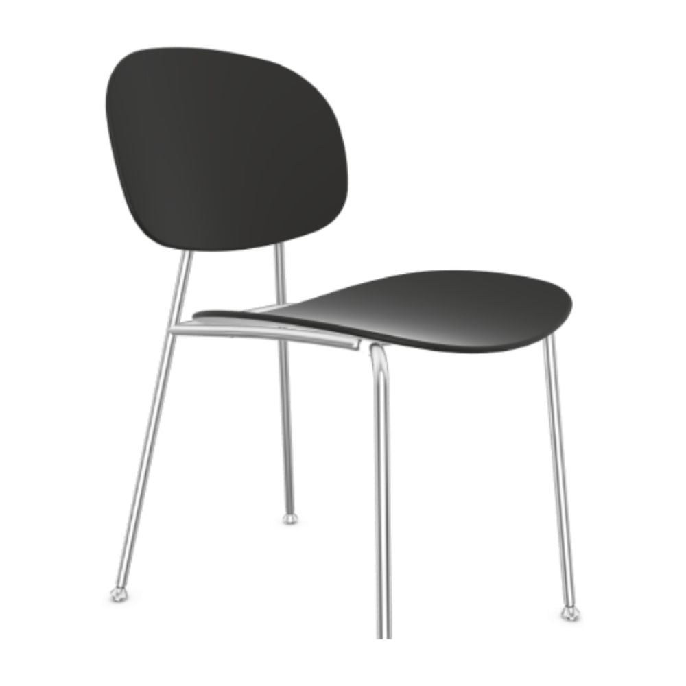 SILLA INFINITI TONDINA POP | Silla Ocasional para Sala de Estar | Base 4 Puntas | Varios Colores | Asiento y Respaldo Polipropileno | Interior - 110 - 3720A - NG - Infiniti - NOGAL BEAT - 