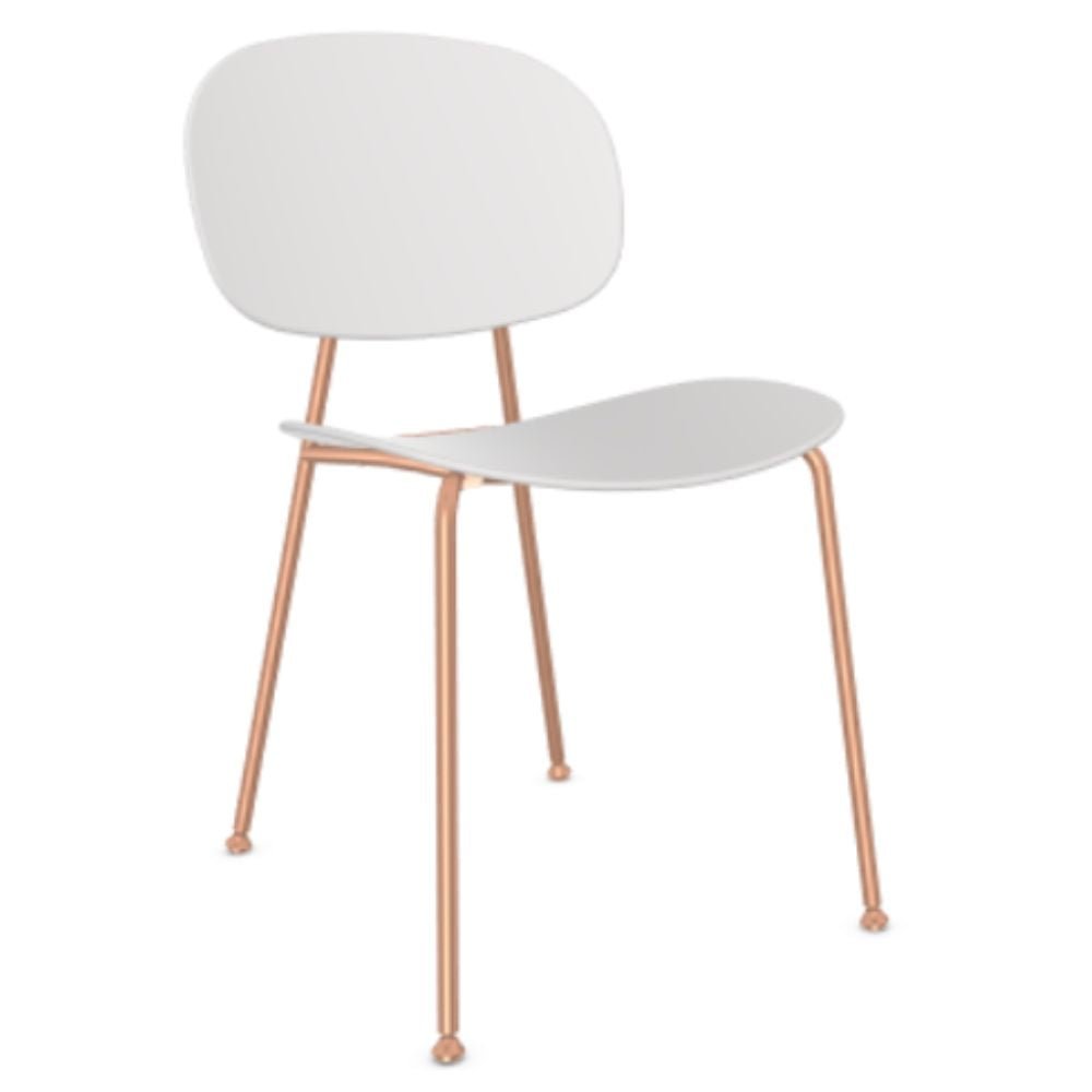 SILLA INFINITI TONDINA POP | Silla Ocasional para Sala de Estar | Base 4 Puntas | Varios Colores | Asiento y Respaldo Polipropileno | Interior - 110 - 3780A - BC - Infiniti - NOGAL BEAT - 