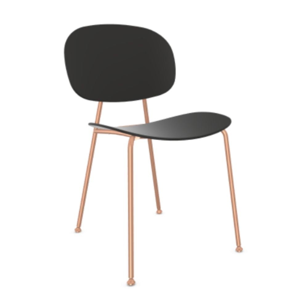 SILLA INFINITI TONDINA POP | Silla Ocasional para Sala de Estar | Base 4 Puntas | Varios Colores | Asiento y Respaldo Polipropileno | Interior - 110 - 3780A - NG - Infiniti - NOGAL BEAT - 