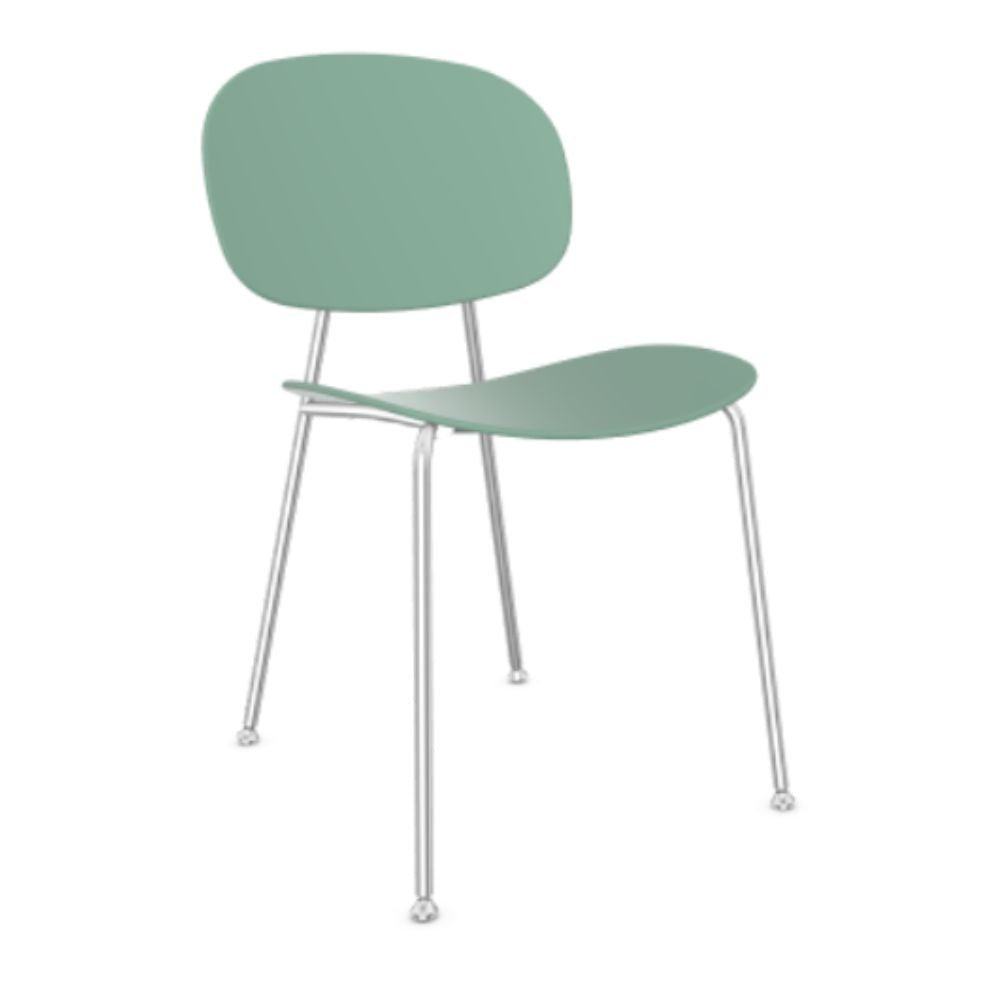 SILLA INFINITI TONDINA POP | Silla Ocasional para Sala de Estar | Base 4 Puntas | Varios Colores | Asiento y Respaldo Polipropileno | Interior - 110 - 3720A - VD - Infiniti - NOGAL BEAT - 