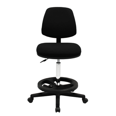 SILLA KINGSTRONG CAJERO KIT Silla Alta Cajero | Silla Alta Oficina Area Trabajo | Altura Ajustable | Base Rodajas | Asiento Tapizado | Interior - Silla Alta Cajero - Mundo In - NOGAL BEAT - 