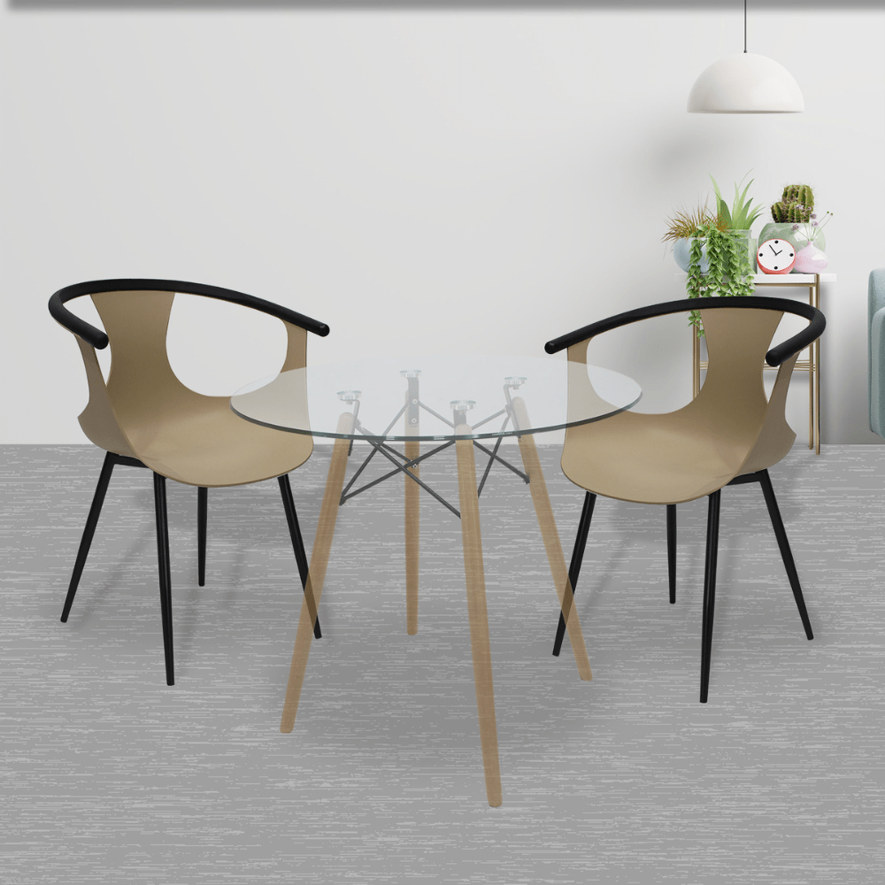 Silla comercial Kingstrong Catanzaro de polipropileno con asiento orgánico y base de cuatro patas