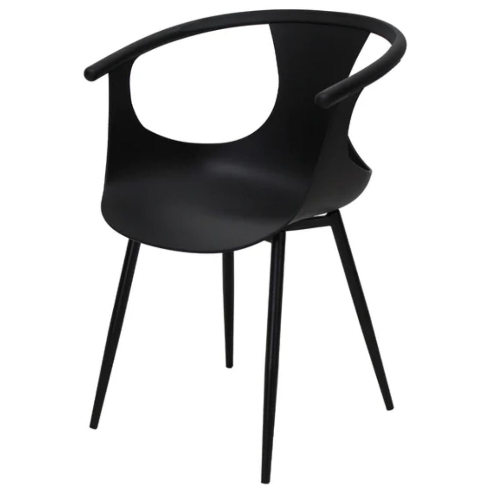 Silla comercial Kingstrong Catanzaro de polipropileno con asiento orgánico y base de cuatro patas