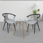 Silla comercial Kingstrong Catanzaro de polipropileno con asiento orgánico y base de cuatro patas