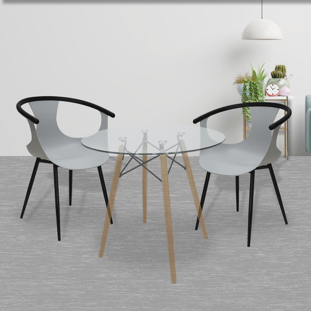 Silla comercial Kingstrong Catanzaro de polipropileno con asiento orgánico y base de cuatro patas