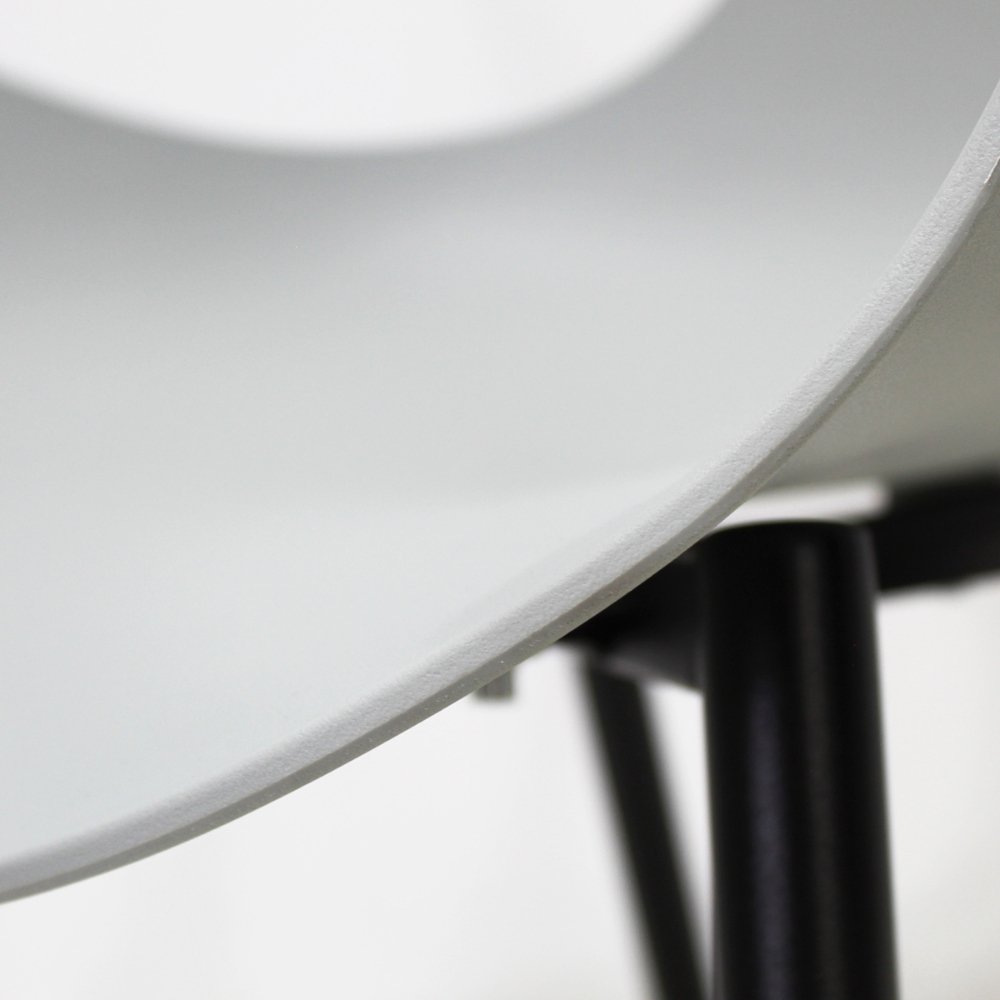 Silla comercial Kingstrong Catanzaro de polipropileno con asiento orgánico y base de cuatro patas