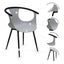 Silla comercial Kingstrong Catanzaro de polipropileno con asiento orgánico y base de cuatro patas