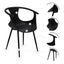 Silla comercial Kingstrong Catanzaro de polipropileno con asiento orgánico y base de cuatro patas
