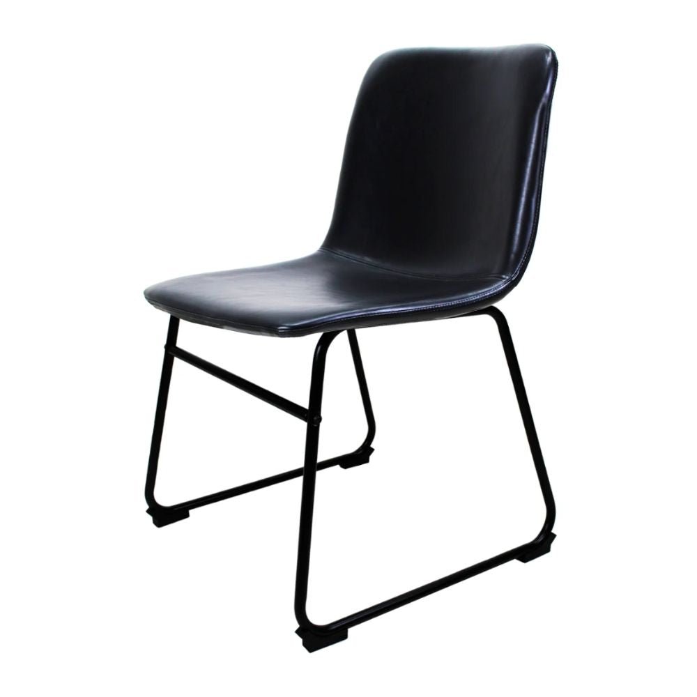 Silla Kingstrong Phoenix con asiento acojinado en tela tipo PU y base metálica mate
