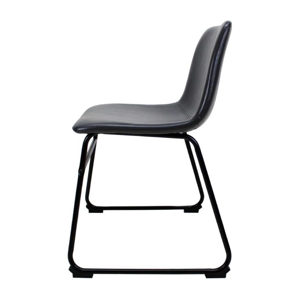 Silla Kingstrong Phoenix con asiento acojinado en tela tipo PU y base metálica mate