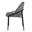 Silla comercial Kingstrong Budelli tapizada con cuatro patas en acabado negro mate