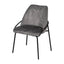 Silla comercial Kingstrong Budelli tapizada con cuatro patas en acabado negro mate