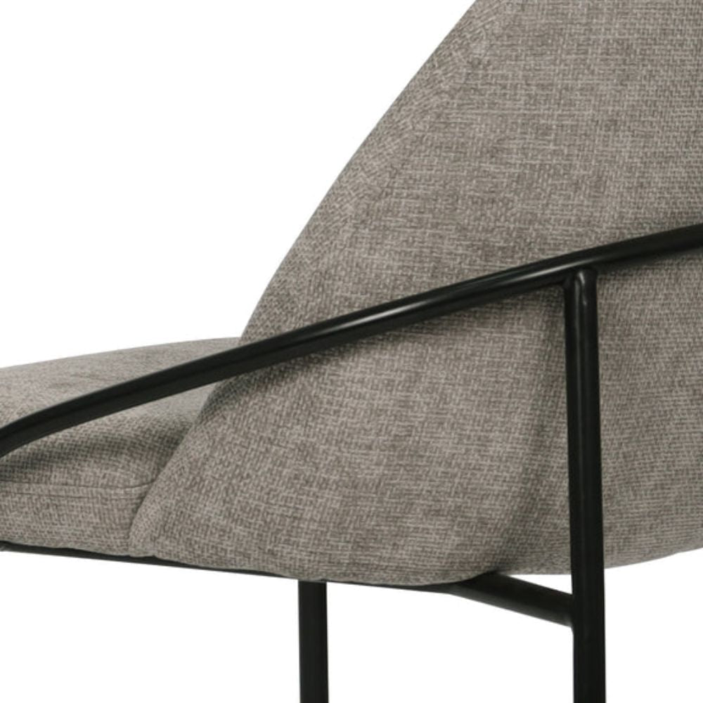Silla comercial Kingstrong Budelli tapizada con cuatro patas en acabado negro mate