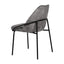 Silla comercial Kingstrong Budelli tapizada con cuatro patas en acabado negro mate