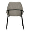 Silla comercial Kingstrong Budelli tapizada con cuatro patas en acabado negro mate