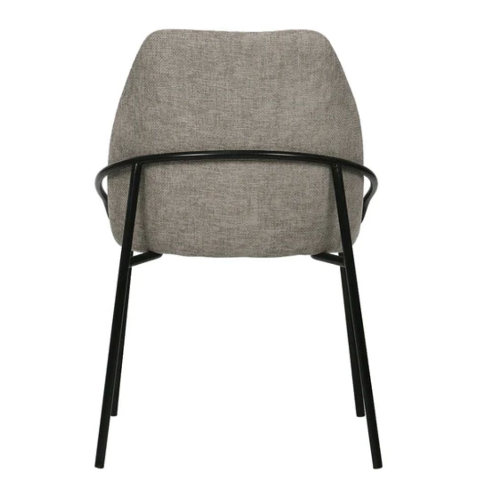 Silla comercial Kingstrong Budelli tapizada con cuatro patas en acabado negro mate